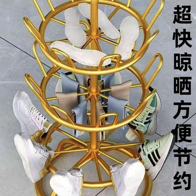 多功能晒鞋架不锈钢加粗家用室外阳台拖鞋凉鞋架多层旋转挂鞋架子