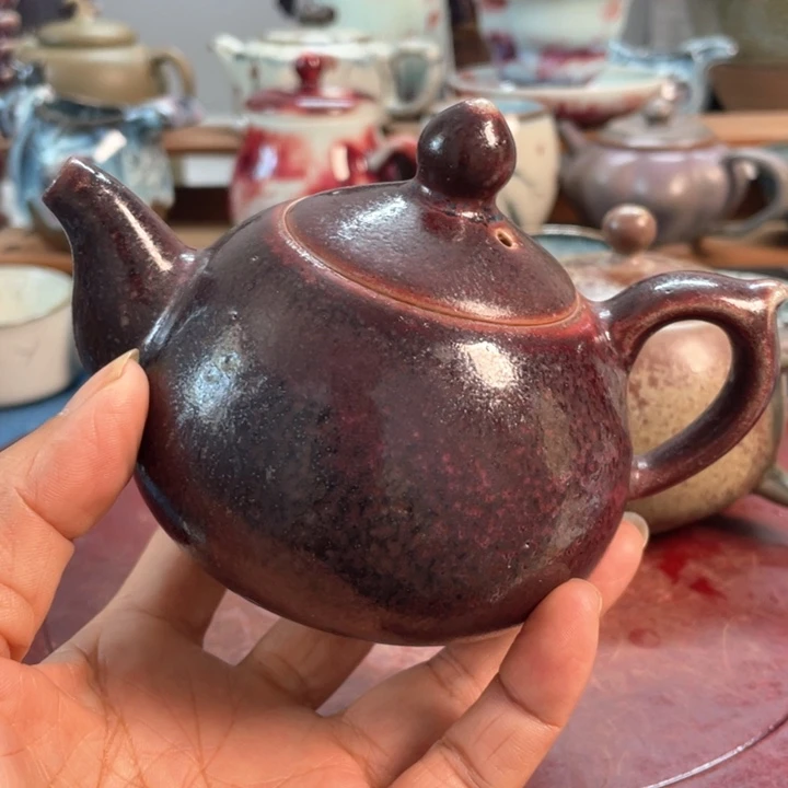 摆件本*鸡窝窑桃壶。。。。。
