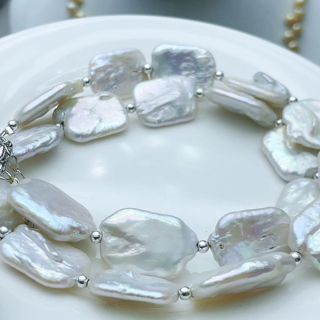 淡水珍珠颈饰钛钢