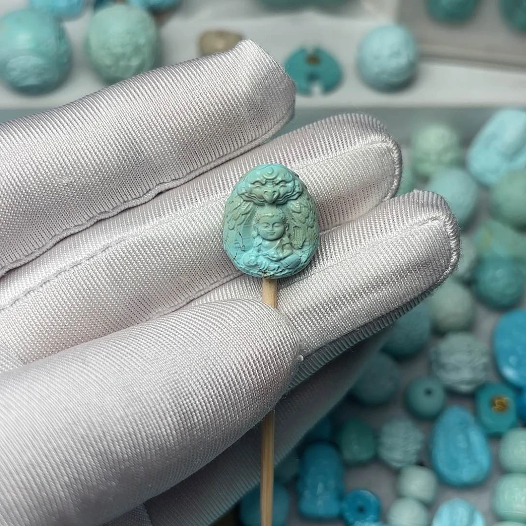 绿松石珠宝半成品未镶嵌