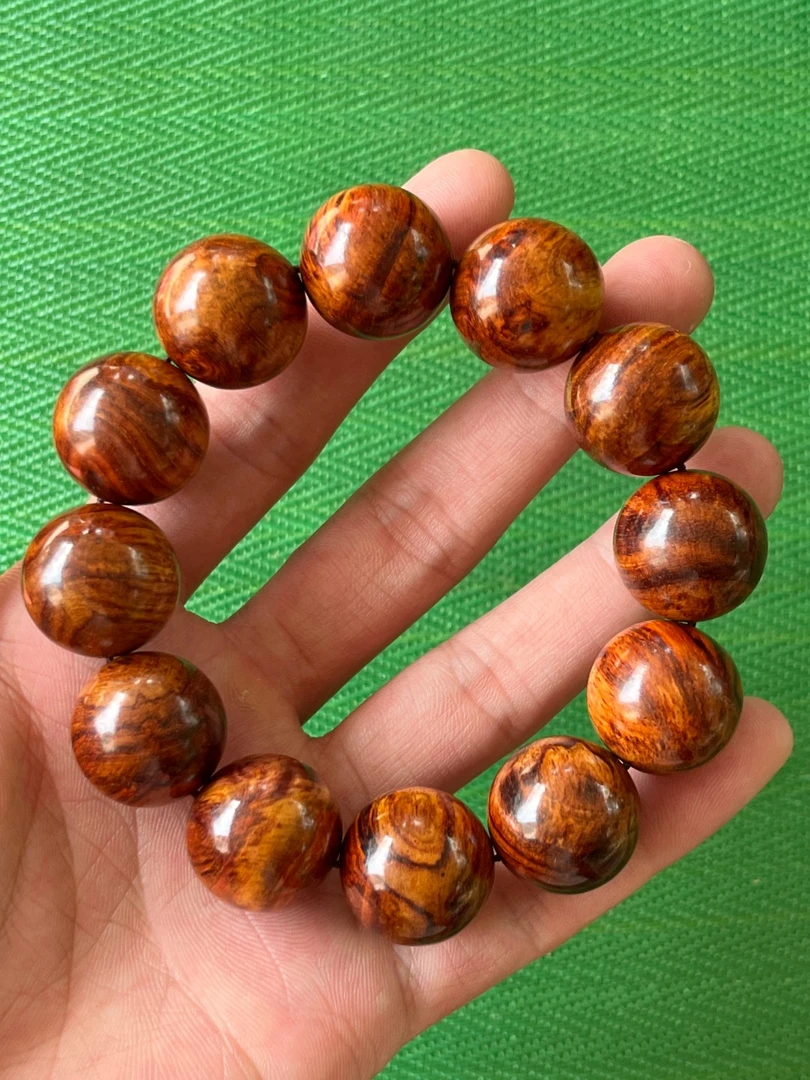 C53海南黄花梨手串2.0×12CM气质款紫油梨文玩（多样性发一）