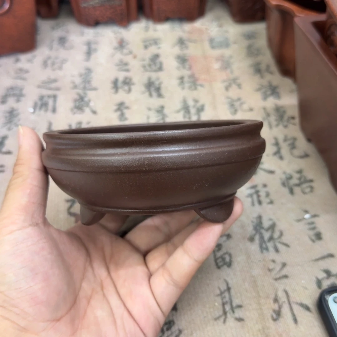 紫砂花盆11x4内经紫砂花盆