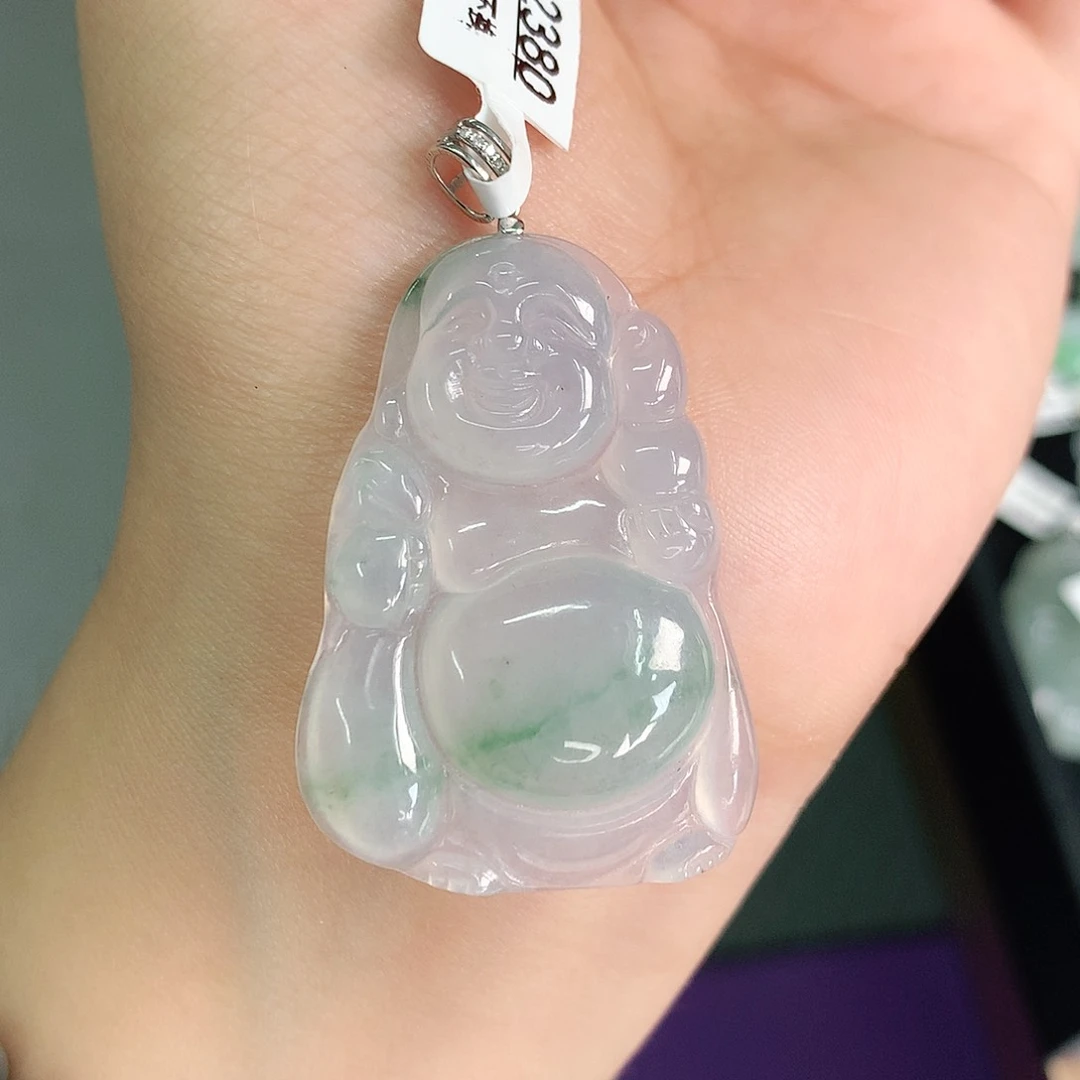 颈饰18K金镶嵌翡翠39-28-6