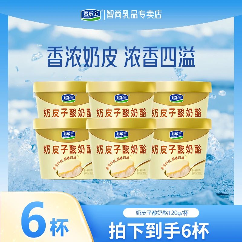 【新品】君乐宝奶皮子酸奶酪120g*6杯香浓奶皮 酪香四溢