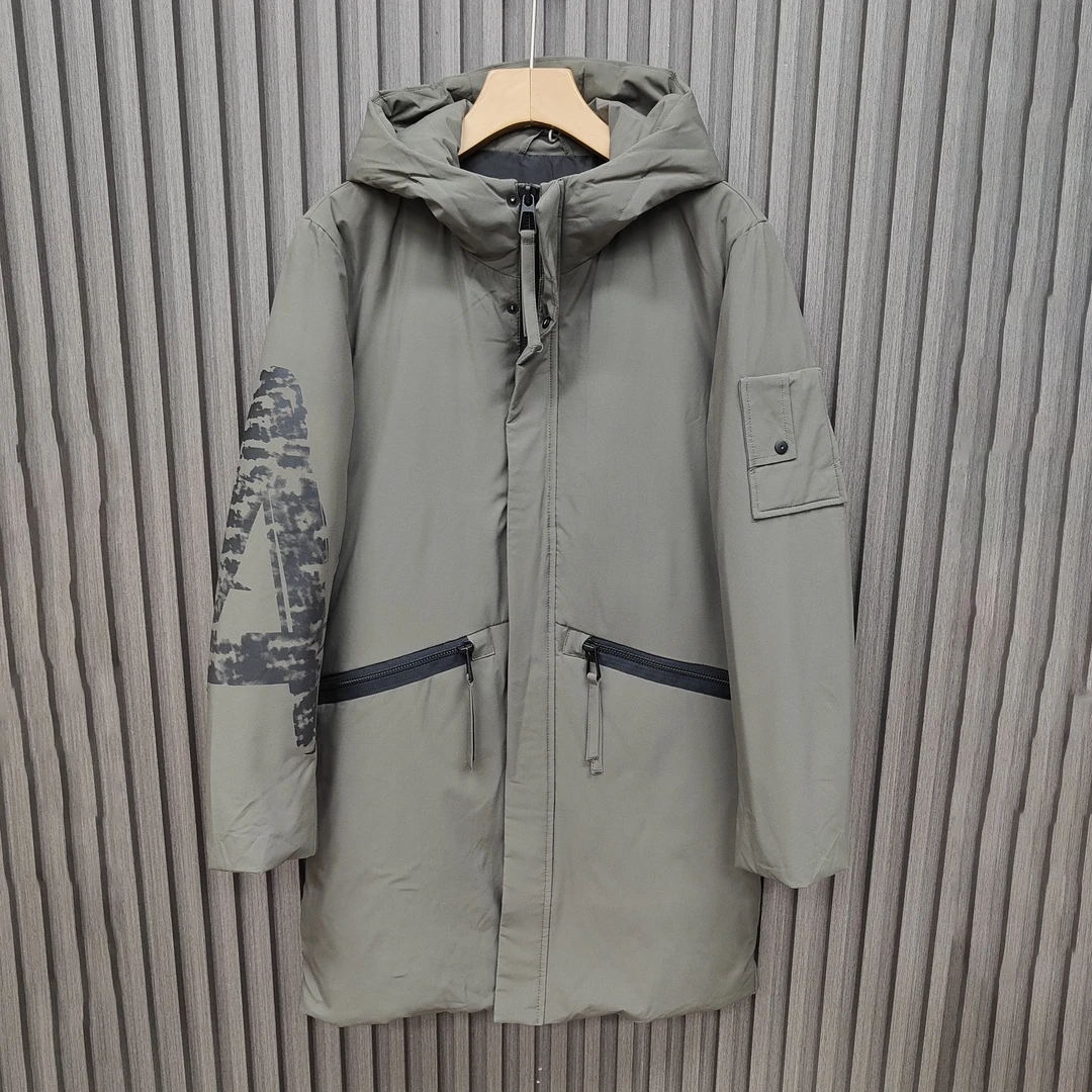 冬季新款百搭连帽中长款羽绒服修身休闲保暖外套冬款防风469028