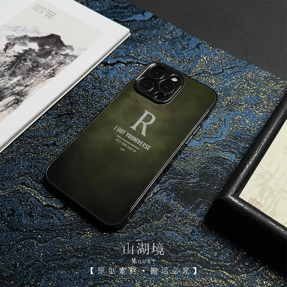 商务R标电镀防摔壳适用苹果15pro华为pura70手机壳mate60pro小米