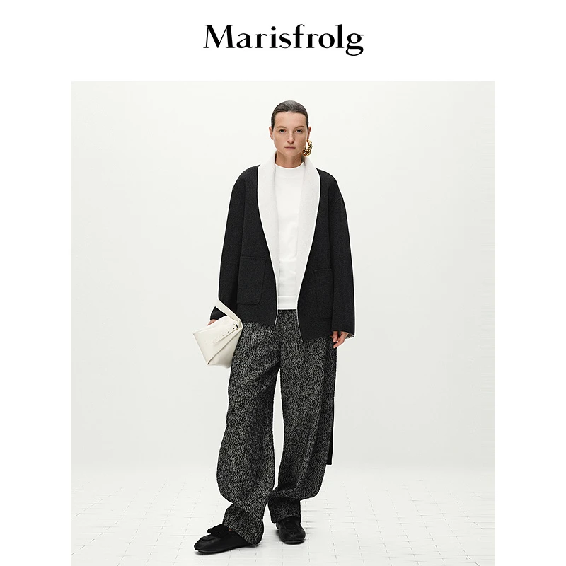 【艺术时装大衣】Marisfrolg玛丝菲尔毛呢外套A1EG4178D