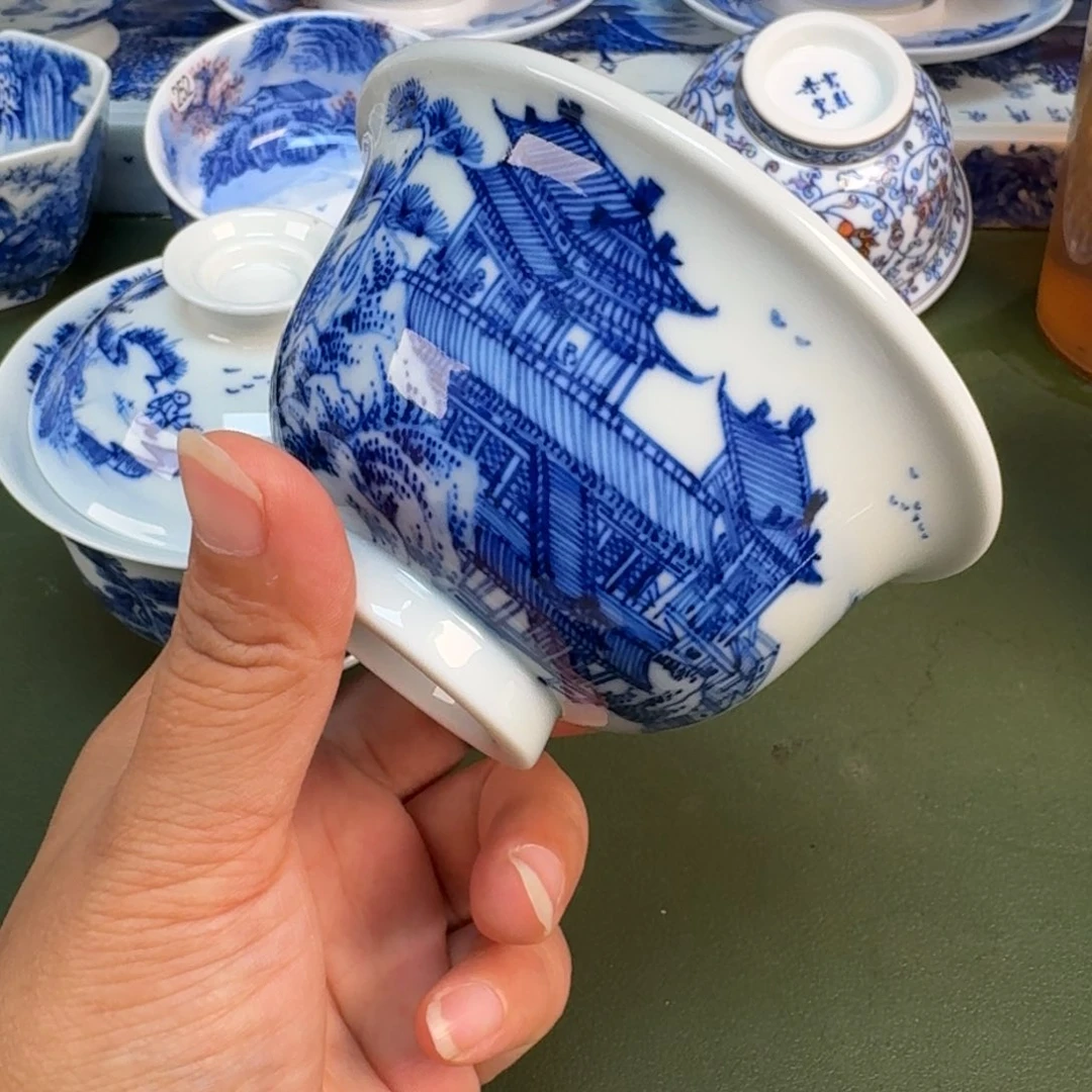景德镇纯手绘茶具圆圆222
