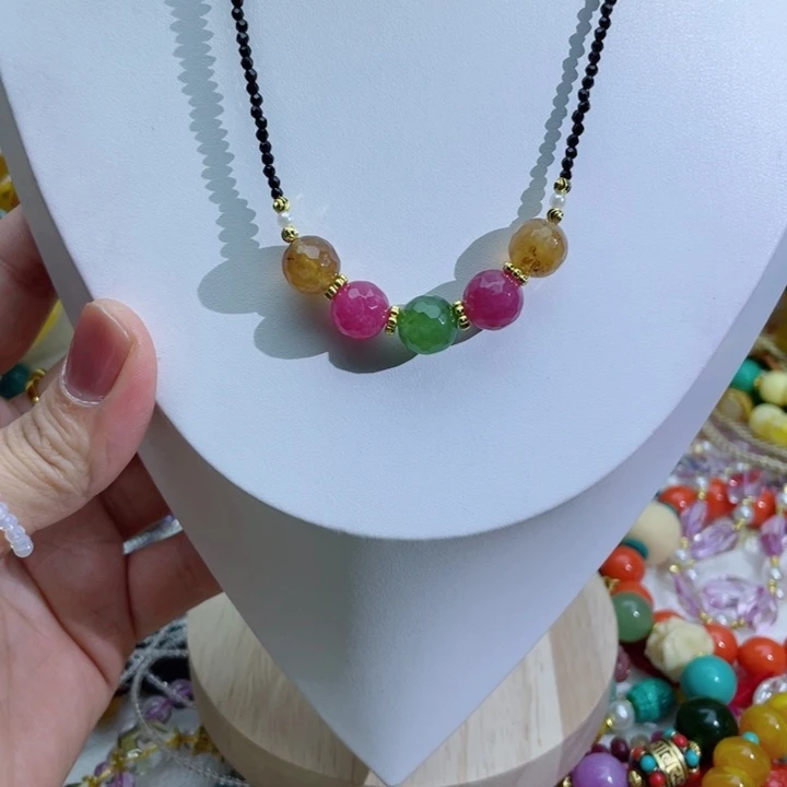 黄***佳46号彩色设计款锁骨链