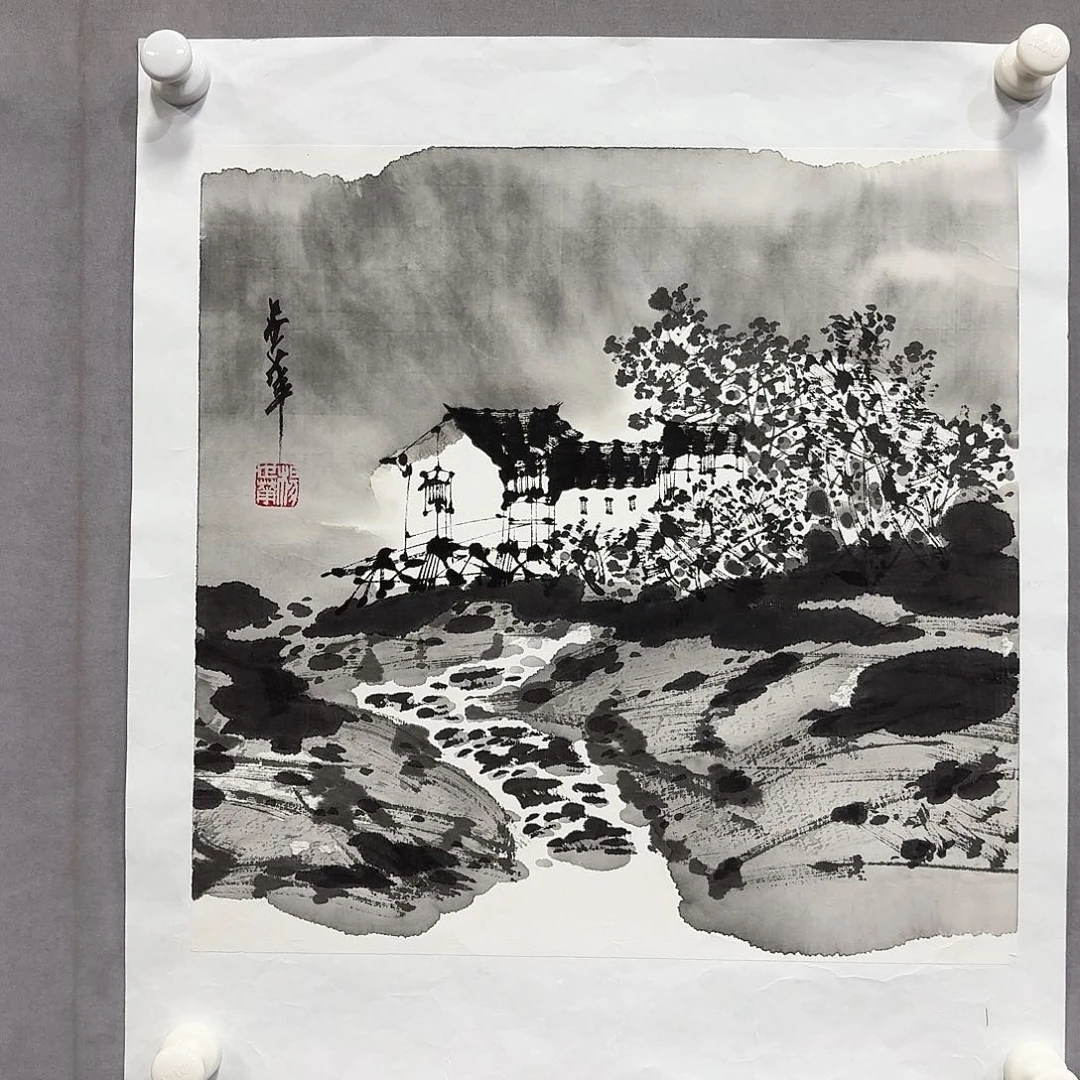 国画亲笔手绘放心去藏
