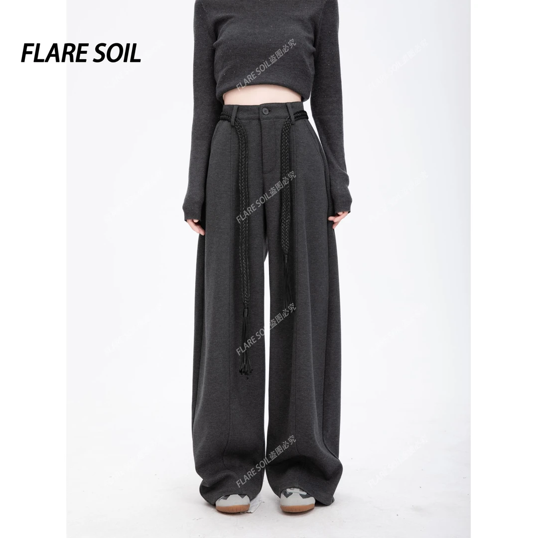 【FLARE SOIL】秋装卫裤阔腿裤运动休闲裤韩版ins风百搭卫裤 T4751B