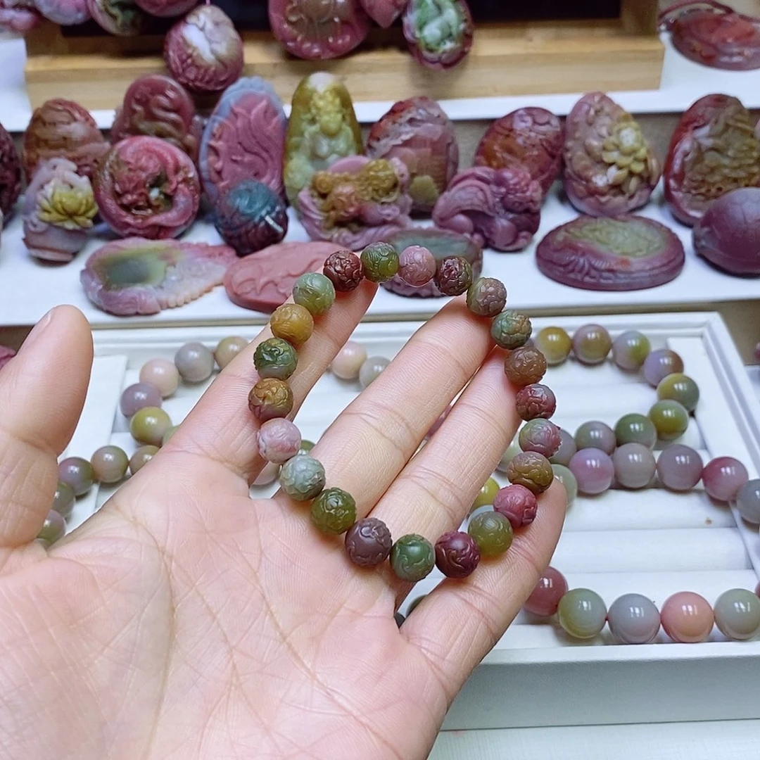 玛瑙/玉髓盐源玛瑙手串未镶嵌