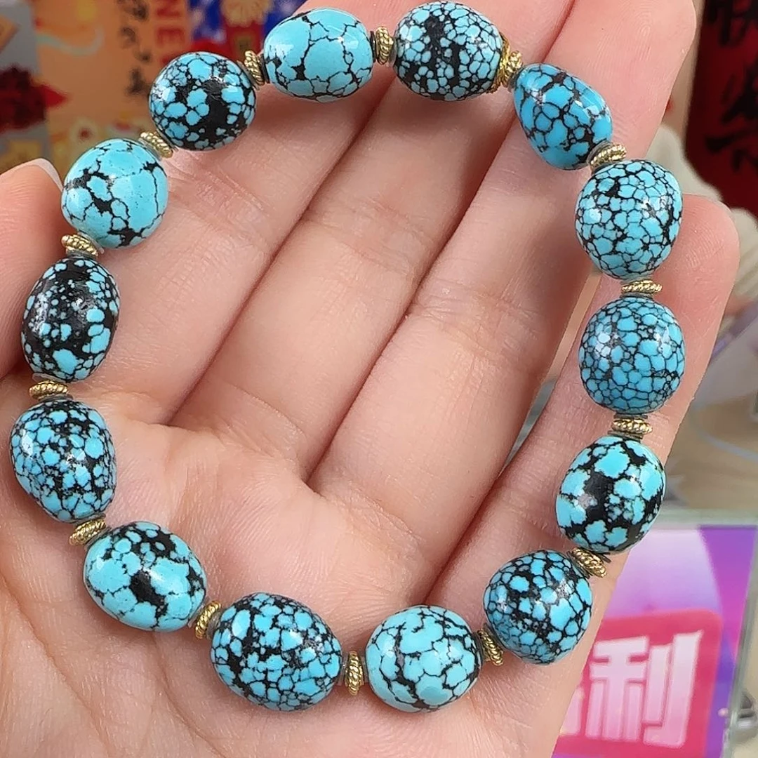 绿松石银S925镀金镶嵌珠宝奇石