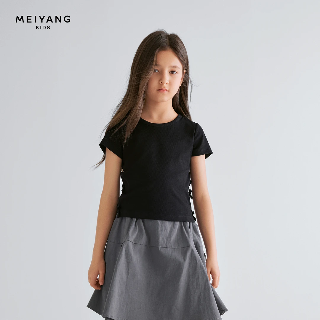 【蝴蝶fufuT】美洋kids 儿童短袖女童T恤凉感吸湿排汗2025夏季新款