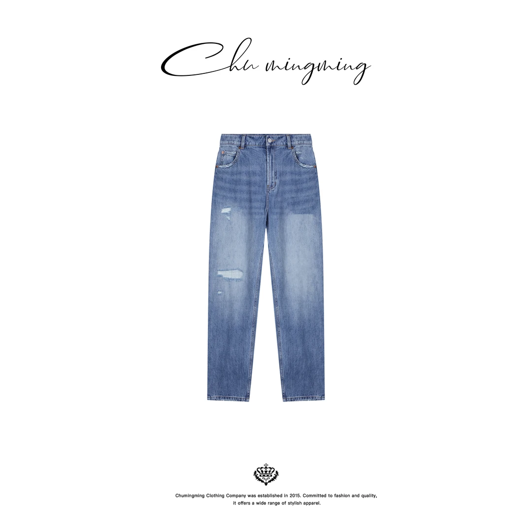 【CHU/2025SSNEW】《破风》破洞牛仔直筒裤AAMU250240