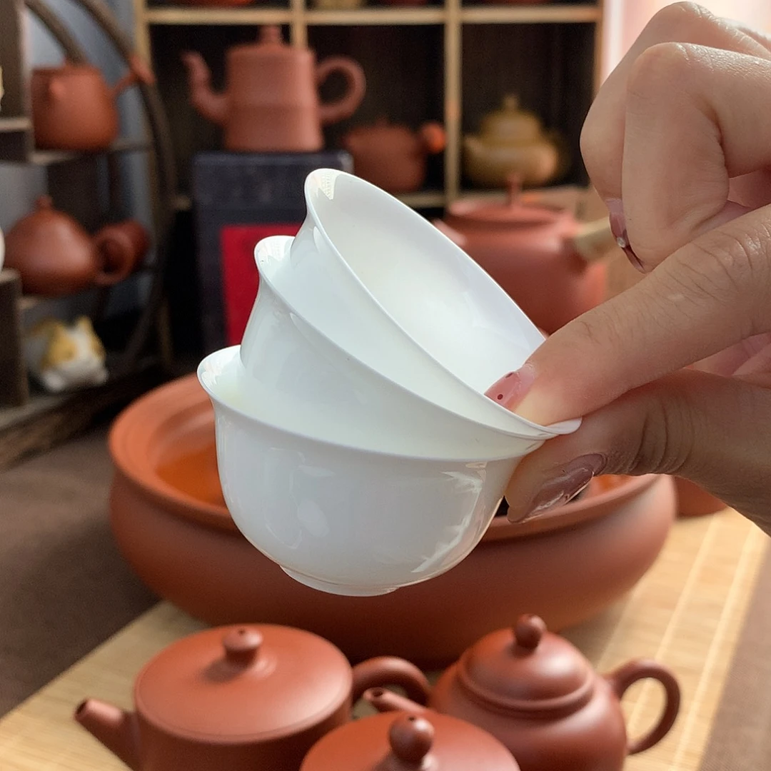潮州原矿骨瓷玉兰杯3个