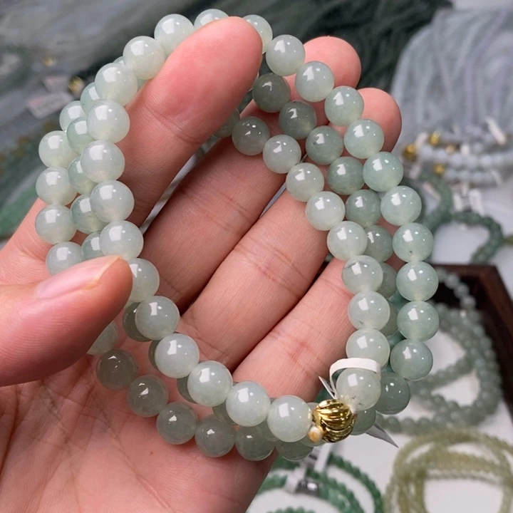 定制翡翠未镶嵌卡8.3冰晴项链