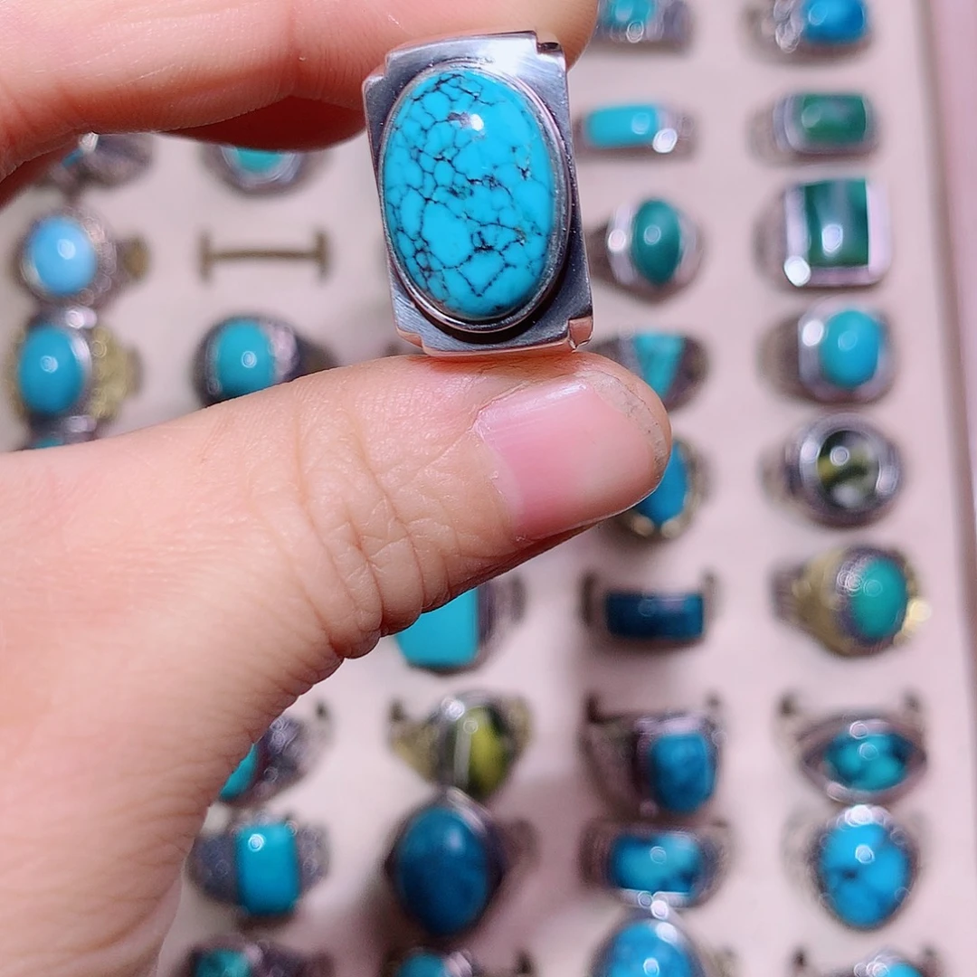 绿松石银S925镶嵌颈饰