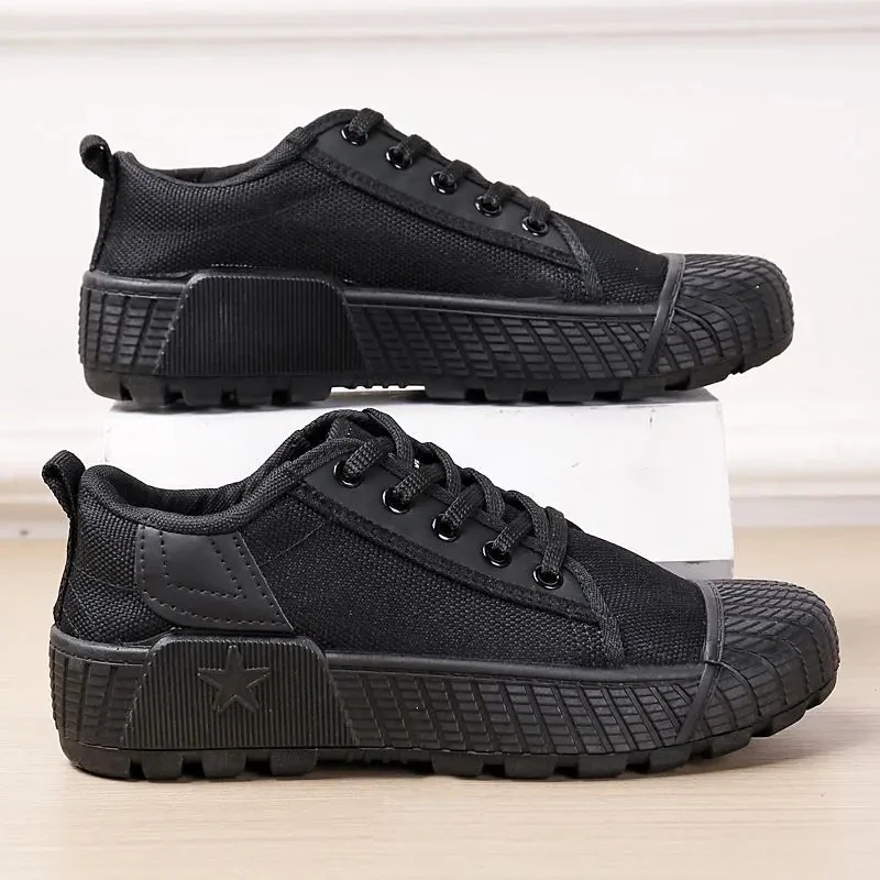 劳保鞋男户外加厚低帮帆布耐用工作鞋工地农田耐磨解放鞋