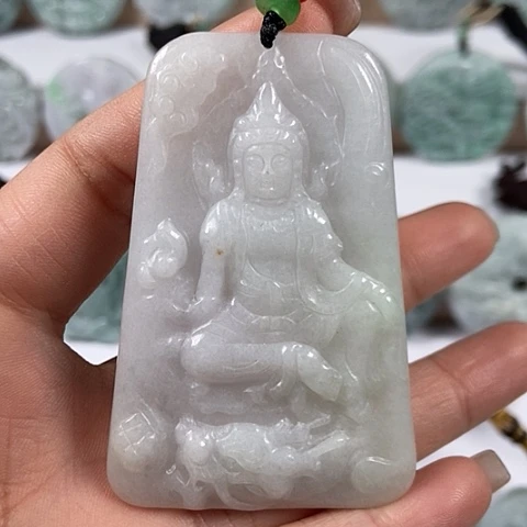 翡翠颈饰未镶嵌玉龙观音福利