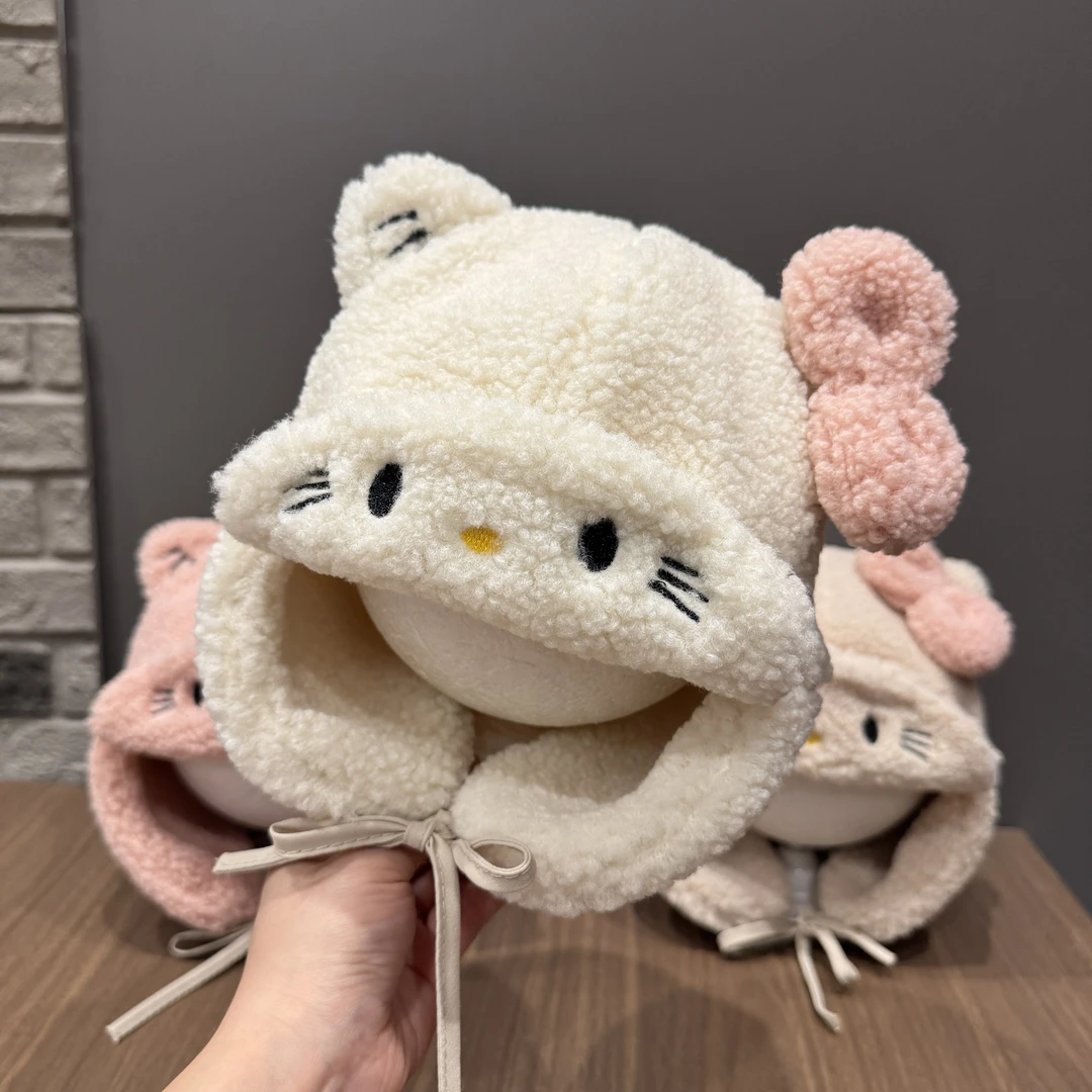 儿童帽子可爱卡通小猫保暖护耳帽男女宝宝冬季出行防寒防风雷锋帽