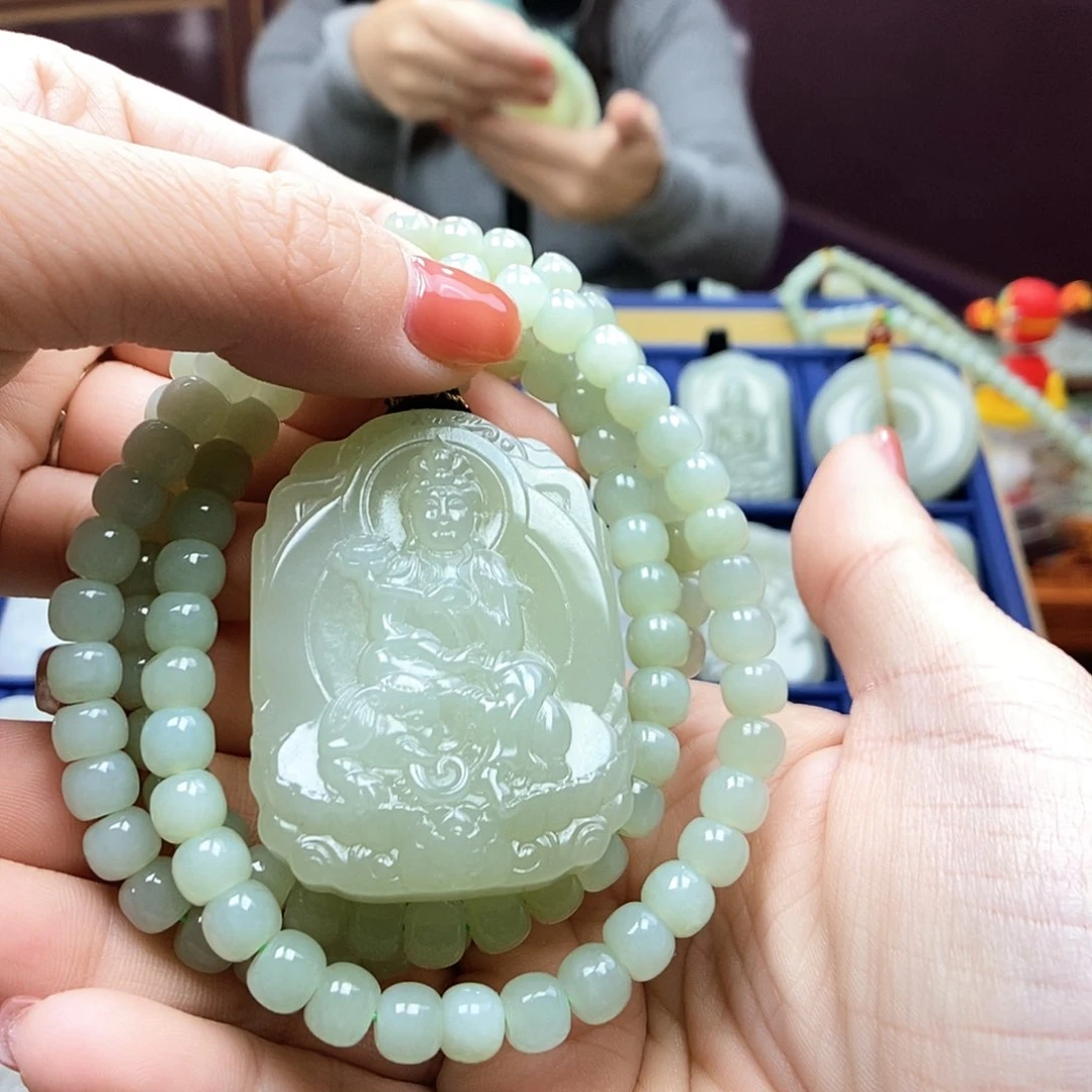 和田玉颈饰未镶嵌I****ɞ