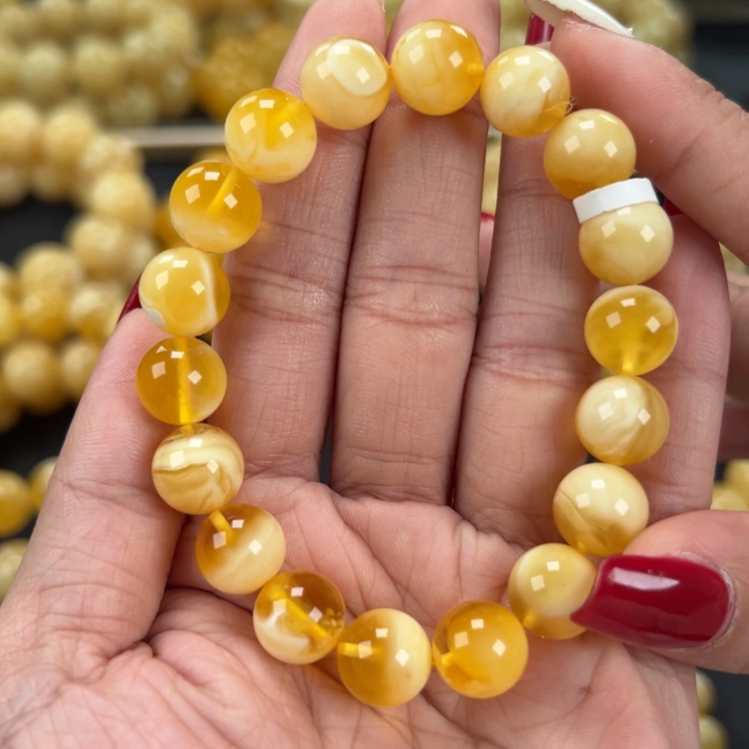 琥珀未镶嵌手链14.6克