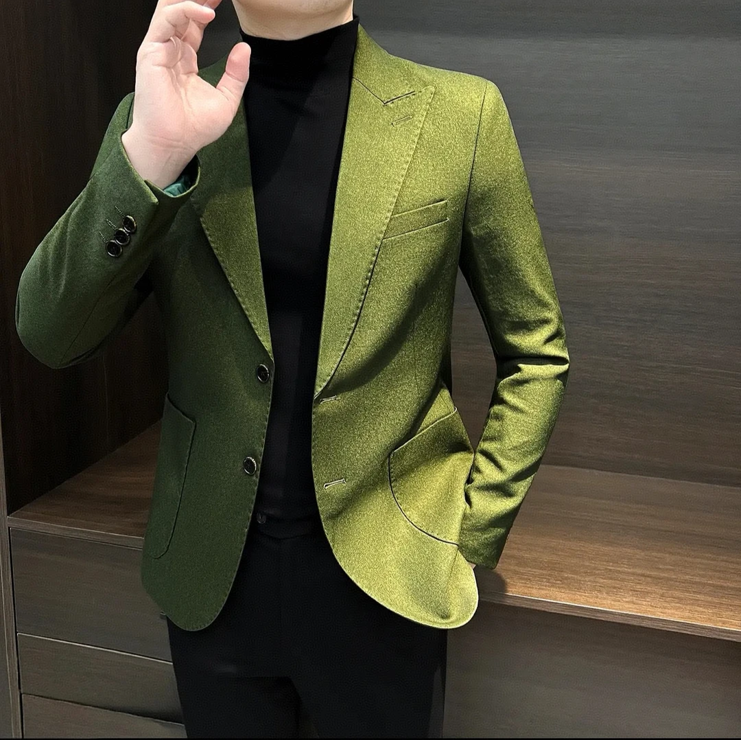 戗驳领西服外套男款男装春秋爆款新款潮流痞帅小西服西装男男西装