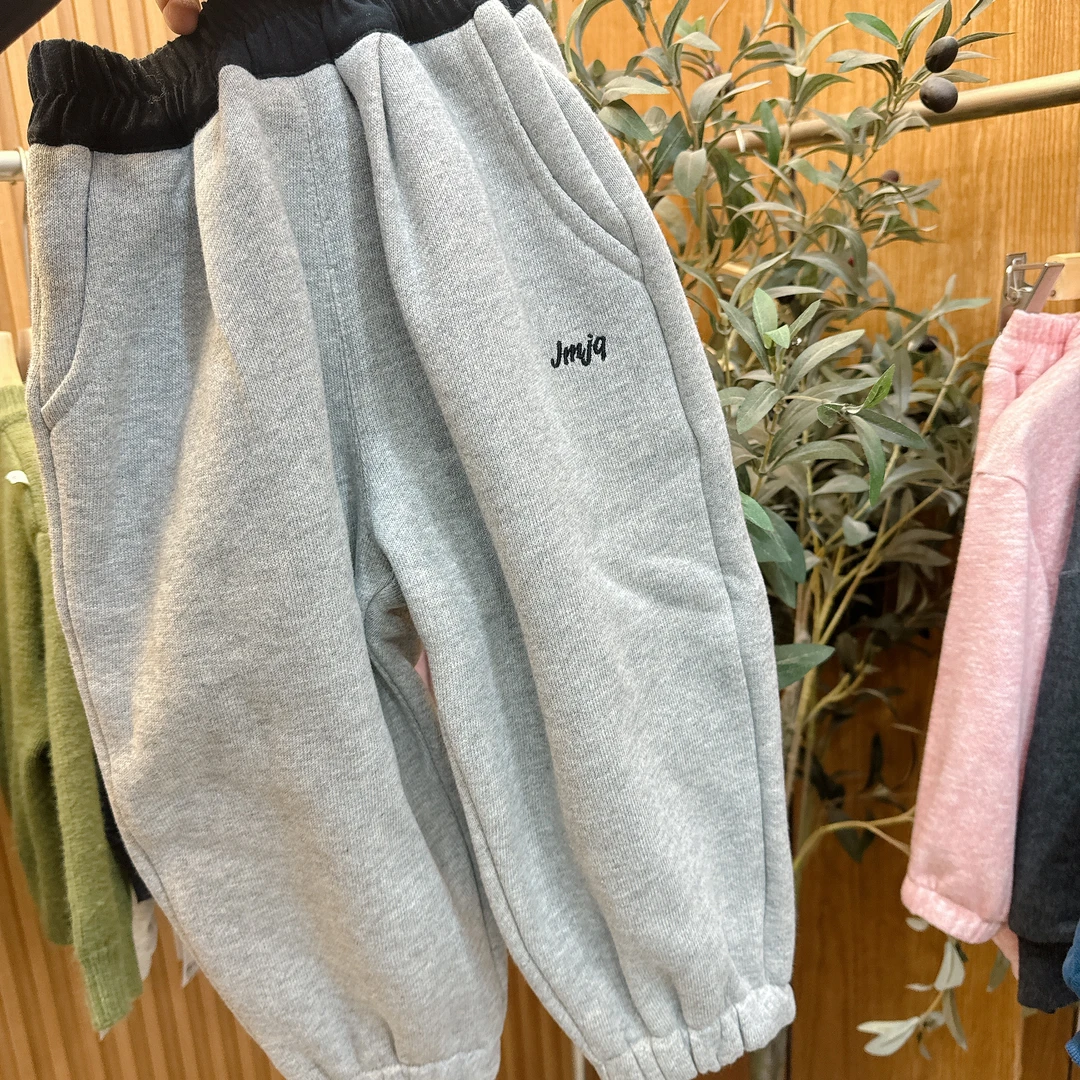 【断码清版 201326】秋冬中小童高克重加厚保暖运动休闲束脚长裤