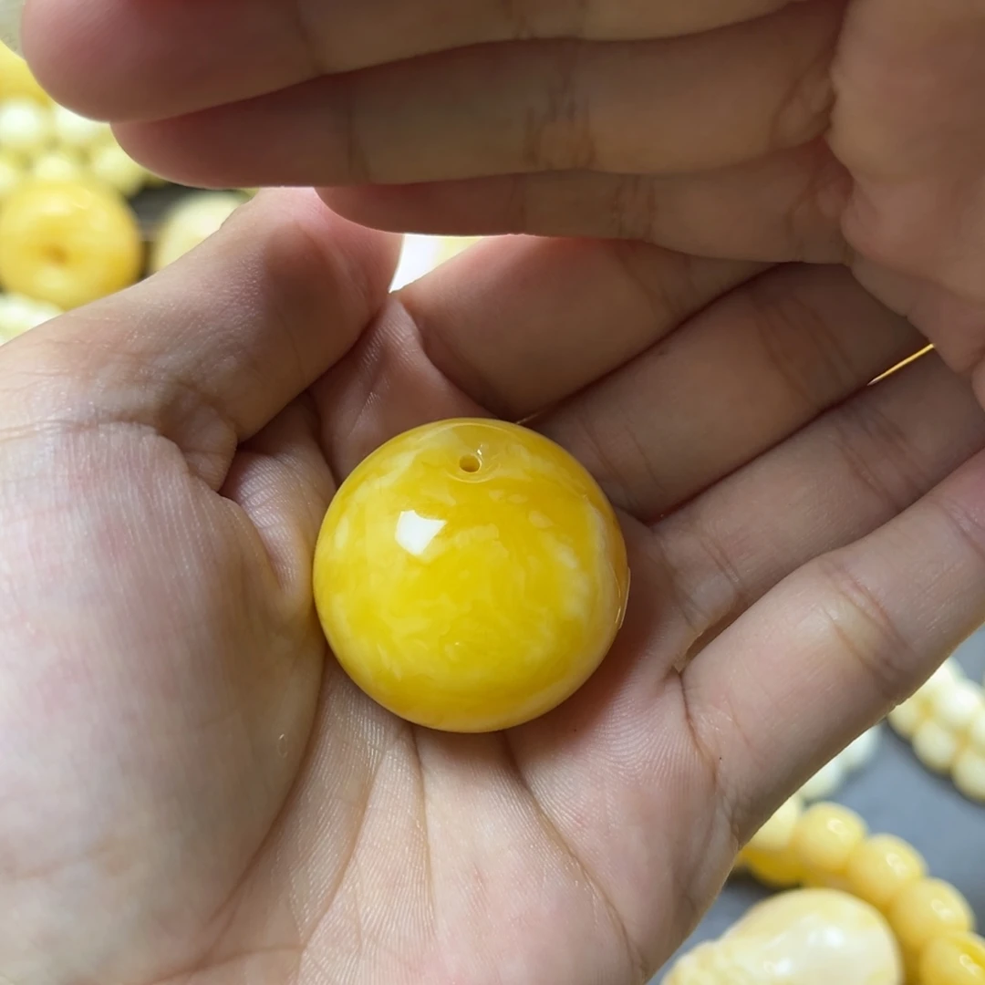 琥珀未镶嵌手串公主扣