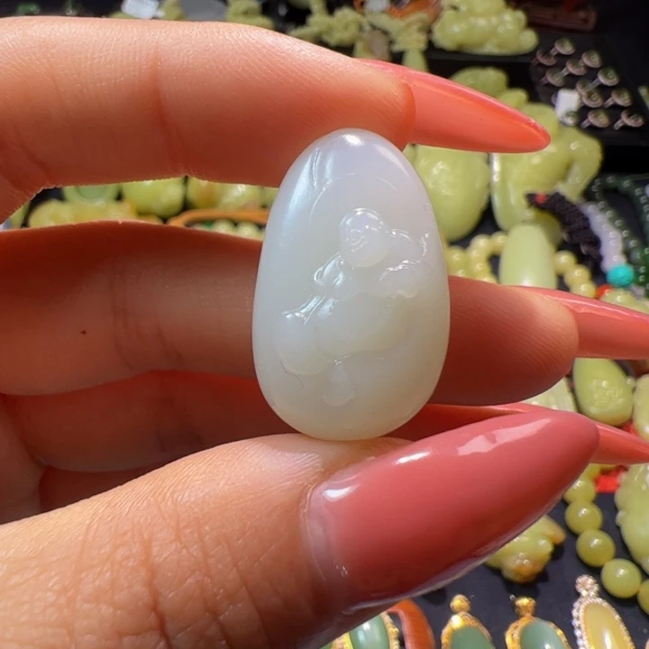 和田玉（白玉）颈饰未镶嵌米达