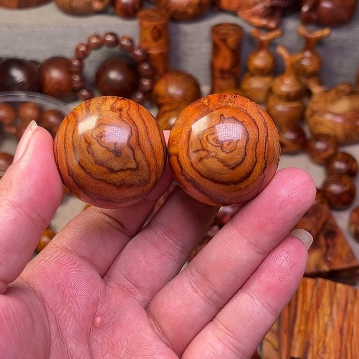 黄花梨/降香黄檀海南黄花梨油梨4.0手球工艺品