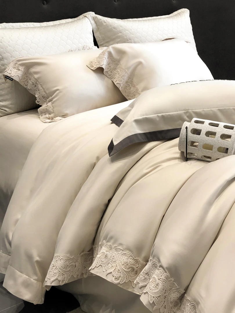 （美丽诺）MARKCROSS 简奢柔享优雅蕾丝澳洲钻石级水羊绒蕾丝四件套