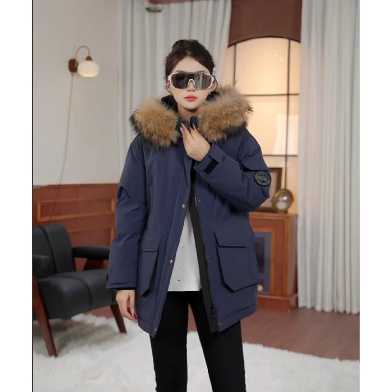 雪中飞2025年情侣款运动时尚连帽毛领防风保暖冬季羽绒服