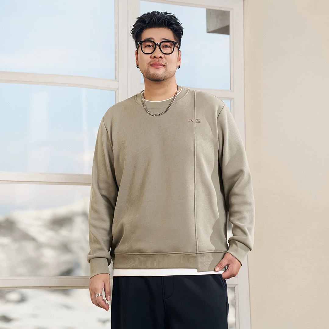 【加绒加厚】森老板大码男装新品冬季重磅保暖宽松显瘦卫衣秋冬男