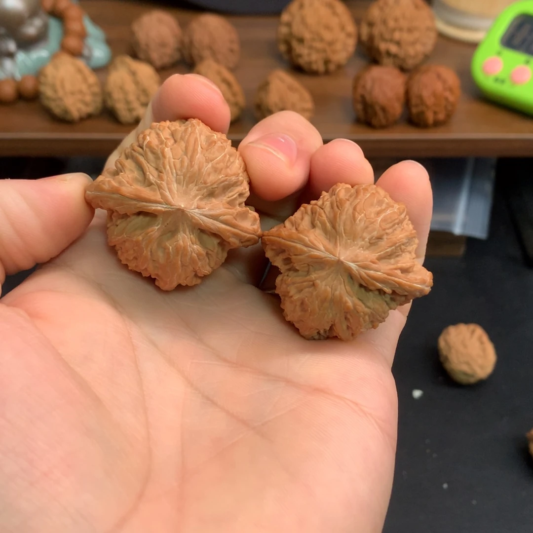 文玩核桃把件40磨盘