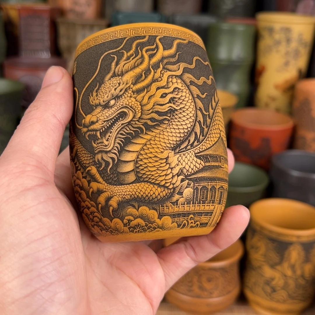 茶杯紫砂宜兴原矿紫砂杯