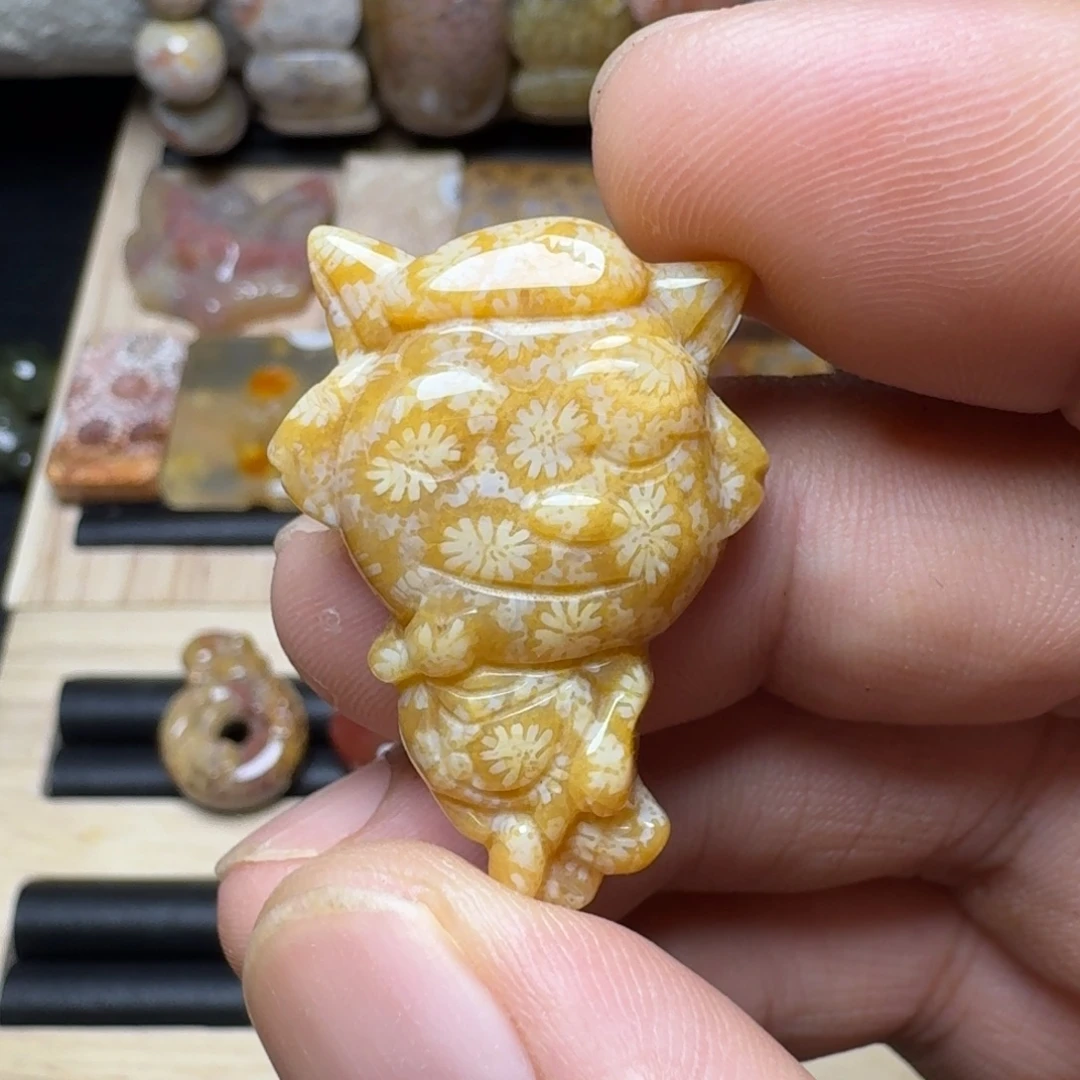 硅化玉未镶嵌纯天然色有机玉石保真色