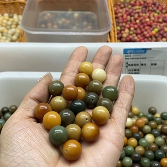 白玉菩提吊坠精品13.8非料多宝圆50颗