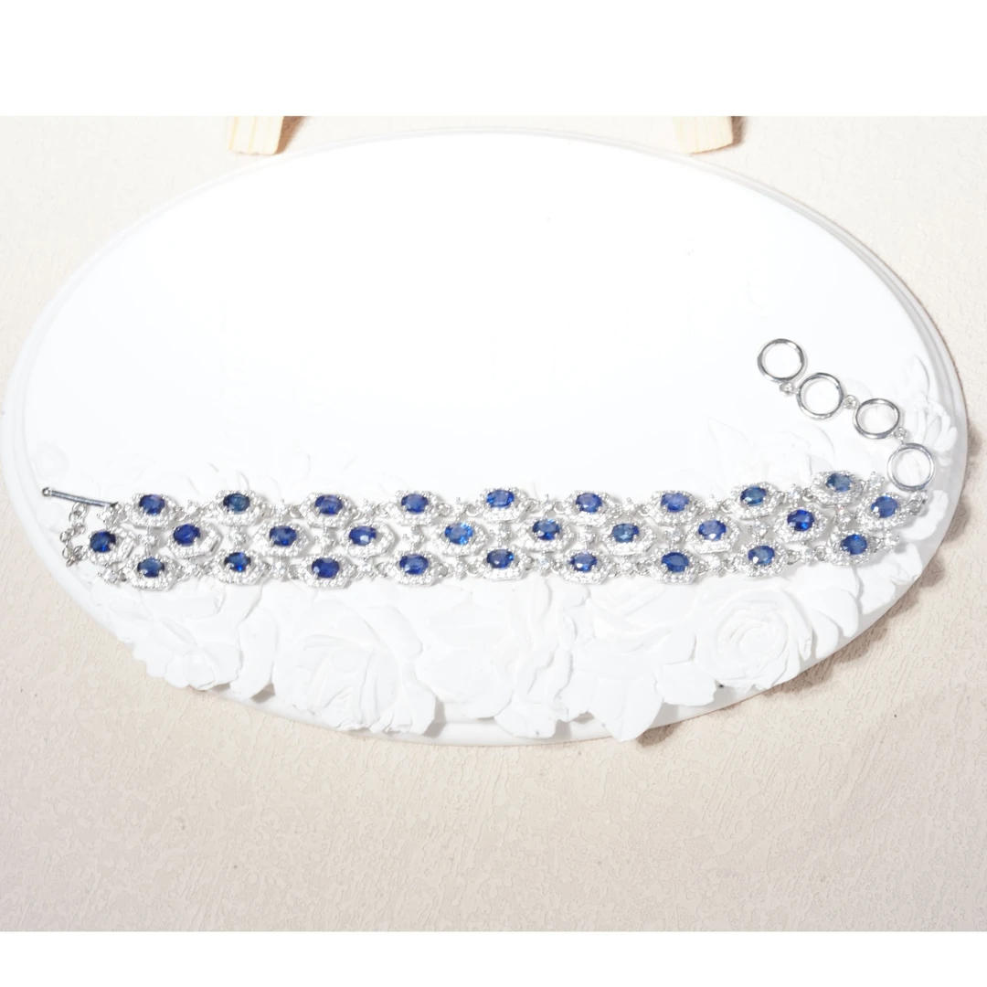 JSLBS0447-蓝宝石手链（17分左右*28颗）