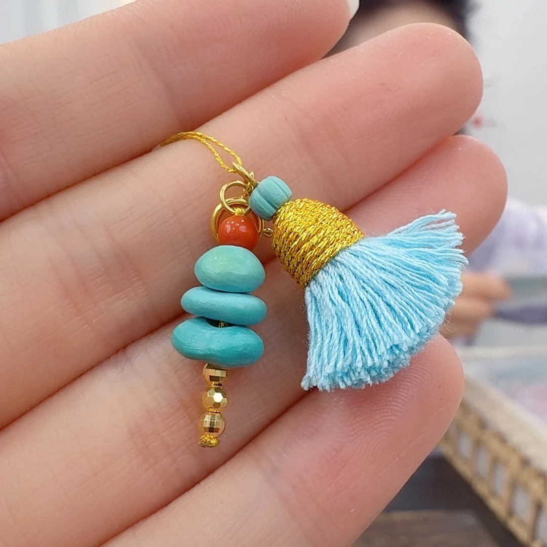 绿松石18K金镶嵌珠宝奇石