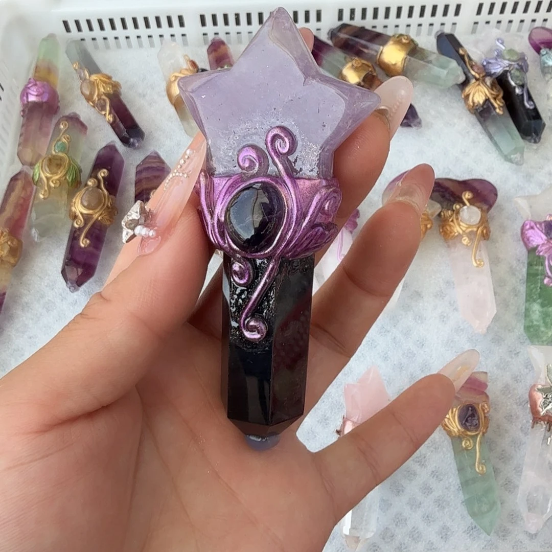 未镶嵌颈饰绿水晶紫水晶