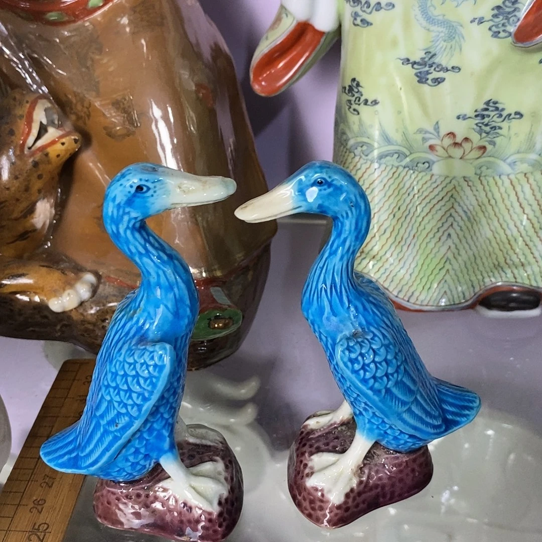 摆件12公分鸭子一对六哥的