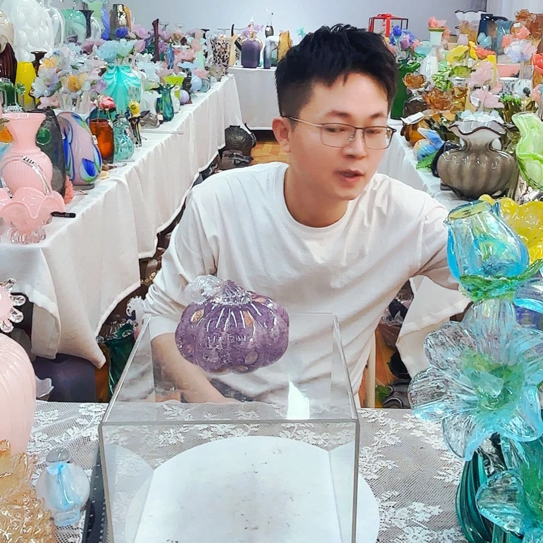 福利不退不退琉璃花瓶花器艺术品