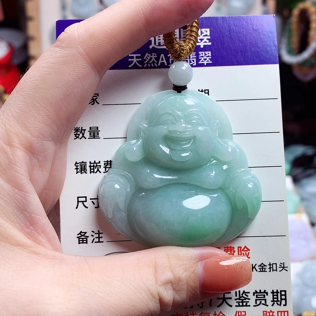 翡翠未镶嵌颈饰佛公49