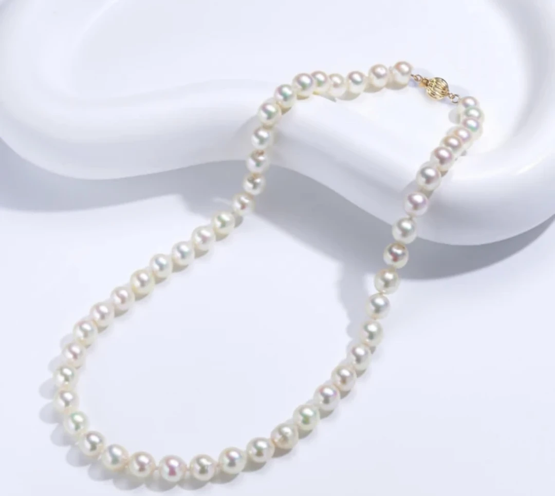 【珍辉珠宝】 海水珍珠  akoya   8-9mm 18k金（带真科研大证）