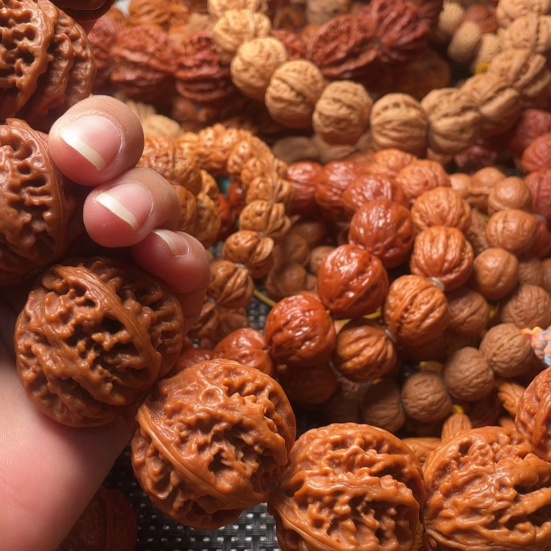 久***福手串文玩核桃粗筋八棱