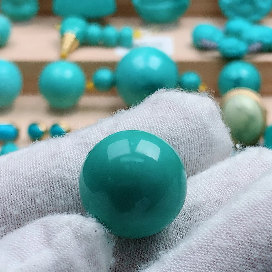 绿松石未镶嵌圆珠