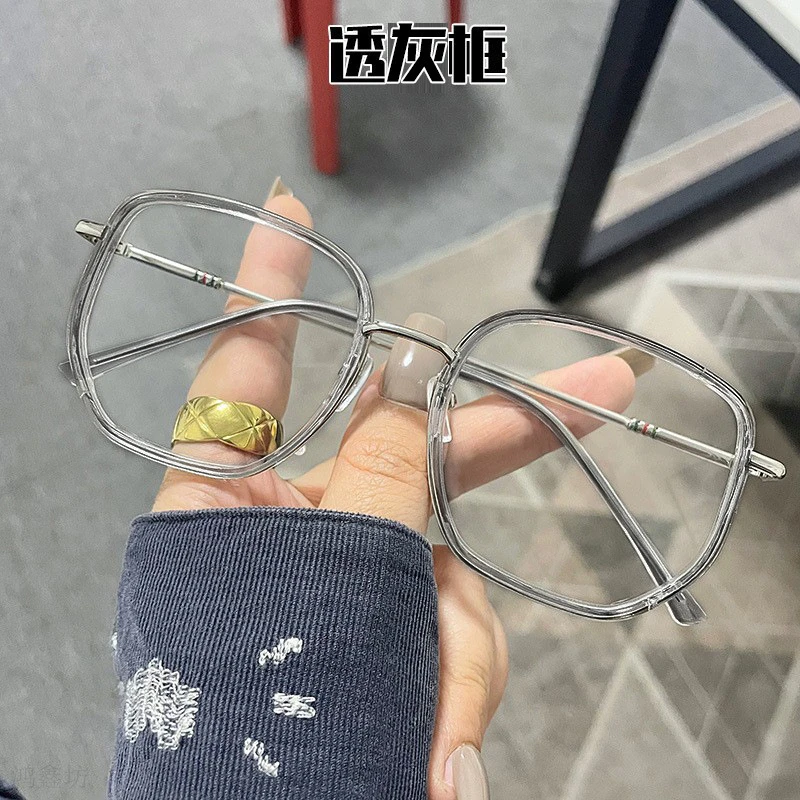 复古大框近视眼镜女小红书网红防蓝光平光镜韩版素颜神器配近视亮