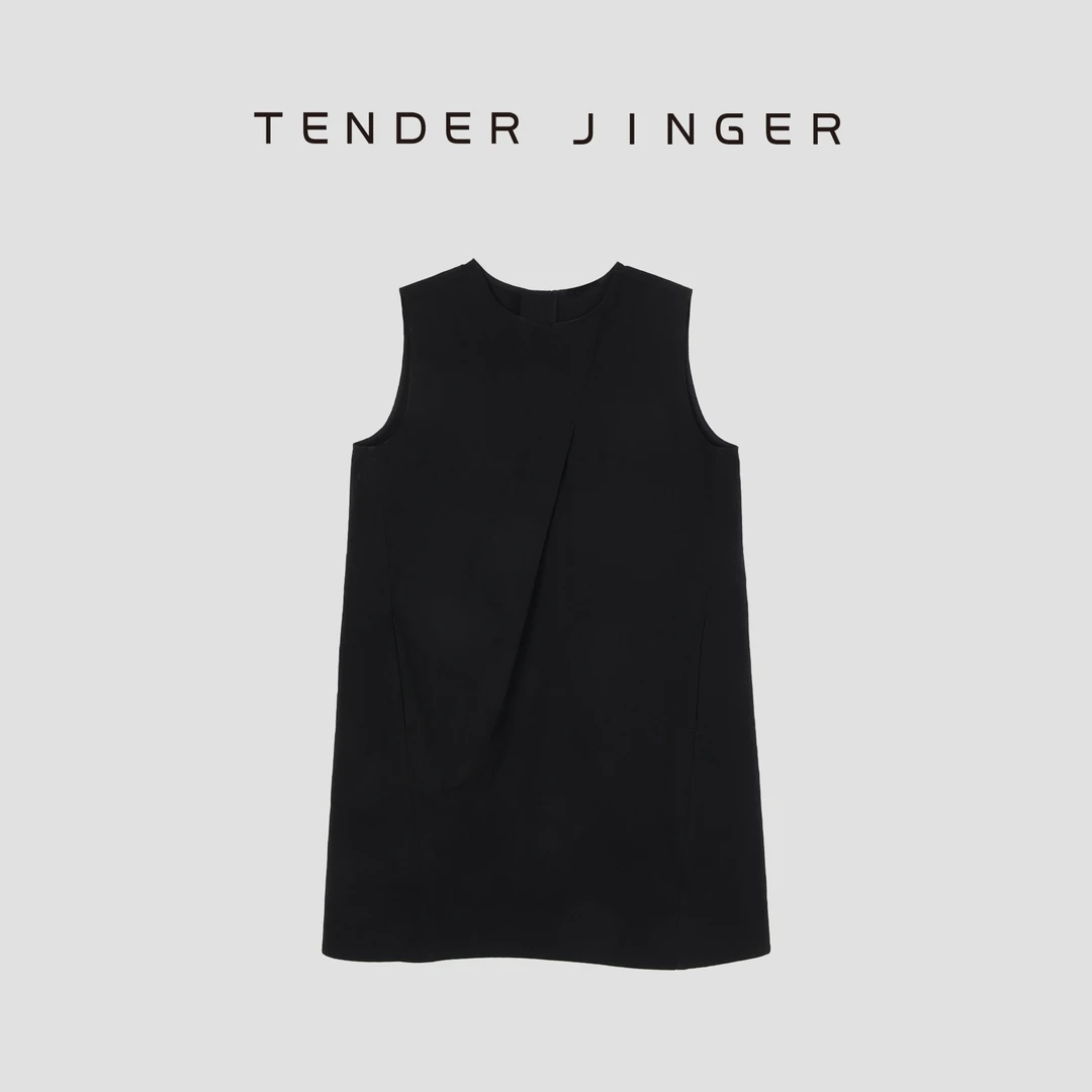 Tender Jinger【黑标】折领物流背心连衣裙T52ERF80724